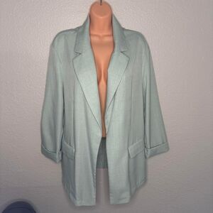 Bershka Women's Green and Blue Jacket